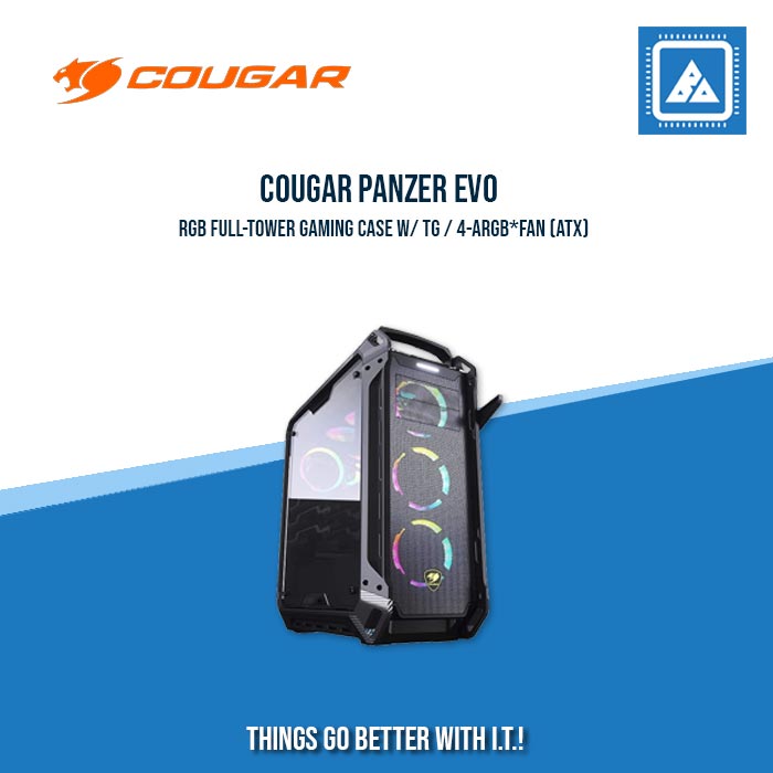COUGAR PANZER EVO RGB BLACK ATX FULL TOWER RGB LED GAMING CASE WITH REMOTE COUGAR PANZER EVO RGB BLACK ATX FULL TOWER RGB LED GAMING CASE WITH REMOTE